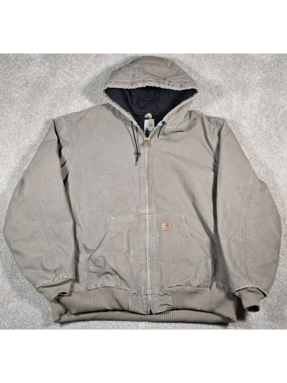 Carhartt J130 MUS Mushroom Sandstone Canvas Active Jac Coat Jacket Men 2XL Tall
